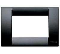 VIMAR Classic Plate, 3 Positions, Technopolymer Black