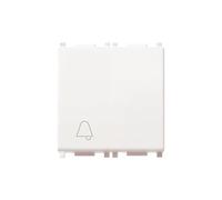 Vimar Flat Series Push Button 1 Pole 10A Bell 2 Module White