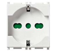 Vimar Flat Series - Socket 2 Poles+Ground 16A Universal Antibacterial