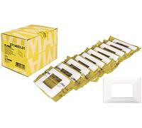 Vimar Plana 0T14653.01 3-Module Technopolymer Plate, 10 Pieces, White