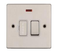 Vimark Vpd1371Ssw Pro Décor 13A Switched Spur With Neon Stainless Steel White In