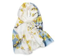 vimate Cream Large Satin Scarf for Women,Spring Oblong Silky Neck Scarves for Party Travel Gift(UK-Style 22)