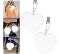 VIMAZ 2Pcs Purse Glow Heart Light,2.8" Purse Light Handbag Lights,Bag Lights for Handbag,Automatic Sensor Touch Activated Purse LED Lamp,Heart Shaped Hanging Night Lights for Women Ladies Girls Gift