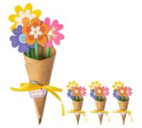 VIMAZ 6 Set Bouquet Craft Flowers Kit, DIY Flower Paper 2025 New Mothers Day Crafts Card Making Kits for Children, Paper Flowers Make Your Own Flower Bouquet, Festival Birthday Party Favours (6pcs)