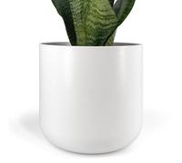 Vimin box Elegant Terracotta Orchid Pot | Matt White | Diameter 14 cm, Height 13 cm | Decorative Pot for Succulents, Flowers, Bonsai | Elegant Modern Indoor Pot Cover