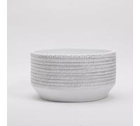 Vimin Box Large and Elegant Terracotta Pot | Modern Decorative Vase for Plants, Flowers, Succulents, Small Trees | Indoor or Outdoor (White/Grey, Ø28 - H 15 cm)