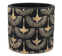 Vimin Box Phoenix Terracotta Vase Hand Decorated Black Gold Plant Flower Pot Home Decor Diameter 17.5cm