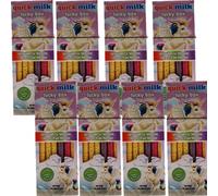 VIMIX Quickk Milk Magic Sipper Chocolate, Strawberry, Birthday Cake Jumbo, Unicorn Strawberry-banana-forest fruit Flavour Straws 78g (08 Packs, Unicorn)