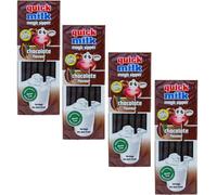 VIMIX Quickk Milk Magic Sipper Chocolate, Strawberry, Birthday Cake Jumbo, Unicorn Strawberry-banana-forest fruit Flavour Straws 78g (04 Packs, Chocolate)