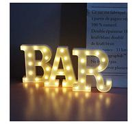 Vimlits BAR - Illuminated Marquee Bar Sign - Lighted LED Marquee Word Sign - Pre-Lit Pub Bar Sign Light Battery Operated