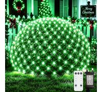 Vimlits Christmas Net Lights Outdoor, 4.5m x 1.5m 300 LED Mesh Lights for Bushes Plug in, Waterproof 8 Light Modes Green Wire String Lights with Remote Timer Garden Outside Fence Tree Decor Green