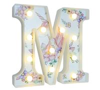 Vimlits Light Up Letters for Girls, Unicorn Gifts for Girls Bedroom LED Letter Lights Warm White Alphabet Sign Birthday Party Decorations Night Light Christmas Valentine Wall Table Decor - M