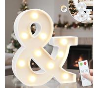 Vimlits Light Up Letters, LED Letter Lights Cool White and Warm White, Alphabet Sign Gifts for Girls Boys Birthday Party Wedding Decorations Remote Bedroom Night Light Christmas Wall Table Decor - &