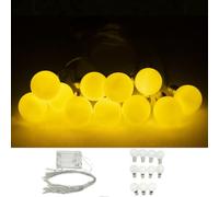 Vimlits Wram White String Lights for 4FT Marquee Light Up Numbers, 11LED 28CM Battery Operated Warm White String Lights with Bulbs for Indoor Outdoor Birthday Christmas Party Decor