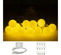 Vimlits Wram White String Lights for 4FT Marquee Light Up Numbers, 12LED 28CM Battery Operated Warm White String Lights with Bulbs for Indoor Outdoor Birthday Christmas Party Decor
