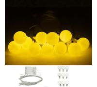 Vimlits Wram White String Lights for 4FT Marquee Light Up Numbers, 9LED 35CM Battery Operated Warm White String Lights with Bulbs for Indoor Outdoor Birthday Christmas Party Decor