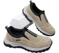 Vimlo Daladder Mens Orthopedic Walking Shoes, 2024 New Men's Comfortable Waterproof Outdooe Slip on Orthopedic Hiking Shoes (Color : Khaki, Size : 41)