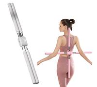 Vimlo Posture Corrector, Yoga Sticks Stretching Tool, Anti Hunchback Cross Stick, Retractable Humpback Correction Stick Open Shoulders & Back, for Teenagers Students Adults (Color : Grey)