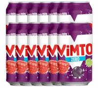 Vimmto Fruit Flavoured Soft Drink - Zero Sugar, Sparkling, Ready to Drink | Made in the UK | Grape, Raspberry & Blackcurrant Blend - Net Volume 330 ml, 12 Bottles