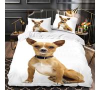 VIMOOR King Size 3D Animals, Dogs Bedding Set Adults with 2 Pillowcases Ultra Soft Microfiber Quilt Cover 3PCs with Zipper Closure Easy Care Decor Bedspread Cover, Winter