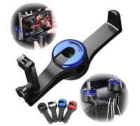 ViMOQi 2 in 1 Car Hooks for Bags,Car Bag Hook with Headrest Phone Holder,360°Rotatable Car Headrest Hooks,Heavy Duty Car Accessories Purse Hook,Car Seat Storage Organiser for Cloth Grocery Bag,Handbag