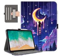 Vimorco Case for iPad (A16) 11th Generation 11 Inch 2025, Document Card Pocket iPad 10th Generation 10.9 Inch Case with Hand Strap, PU Leather Protective Cover Auto Sleep/Wake (Moon Girl)