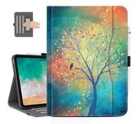 Vimorco Case for iPad (A16) 11th Generation 11 Inch 2025,for iPad 11th/10th Generation Case with Pencil Holder/Hand Strap/Pocket,Adjustable Angle,for iPadCover 11th/10th Gen, Oil Painting Tree Bird