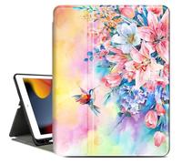 Vimorco Case for iPad Air 3 2019, for iPad Pro 10.5 inch 2017/2019, for iPad 9th/8th/7th Generation 10.2 inch,Multiple Viewing Angles,Pencil Holder, Full Protective,Auto Sleep/Wake,Hummingbird Flowers