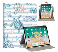 Vimorco Case for iPad Air M4/M3/M2 11 inch 2026/2025/2024,for iPad Air 5th/4th Gen 10.9'',for iPad Pro 11 inch 4th/3rd/2nd/1st Gen,360 Degree Rotating Protective Cover with Pencil Holder,Sea Animals