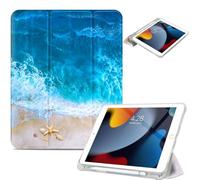 Vimorco for iPad 5th/6th Generation Case 9.7 Inch 2017/2018, for iPad Air 1/2 Case 2013/2014, Pencil Holder/2 Viewing Stands/Typing Stand/Slim, Fit iPad 5/6 Gen Cases, Ocean Beach