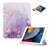 Vimorco for iPad 5th/6th Generation Case 9.7 Inch 2017/2018, for iPad Air 1/2 Case 2013/2014, Pencil Holder/2 Viewing Stands/Typing Stand/Slim, Cover for iPad 5/6 Gen, Purple Quicksand Art