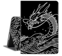 Vimorco for iPad 6th/5th Generation Case 2018/2017, for iPad 9.7 Inch Cover for iPad Case 6th/5th Generation, Adjustable Angle, Auto Wake/Sleep, for iPad Air 2/Air Cover, Dragon in Wave