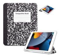 Vimorco for iPad 9th/8th/7th Generation Case 10.2 Inch, fit iPad Air 3rd Generation Case 10.5-inch, for iPad Pro 10.5 Inch Cases Pencil Holder/2 Viewing Stands/Typing Stand/Slim, Black Spot Notebook