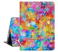 Vimorco for iPad 9th / 8th / 7th Generation Case 2021/2020/2019, for iPad 10.2, Adjustable Stand Multiple Angles Cover for Apple iPad 9 8 7 Gen, Auto Wake/Sleep, Colorful Stone