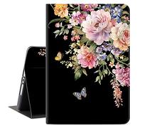 Vimorco for iPad 9th/8th/7th Generation Case, for iPad 9th Generation Case,for iPad 10.2 Cases 10.2-inch Cover, Auto Sleep/Wake, for iPad Cover 9th Gen Multi-Angle View, Butterfly Flower