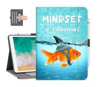 Vimorco for iPad 9th/8th/7th Generation Case, for iPad Case 9th Generation with Pencil Holder/Hand Strap/Pocket, for iPad 10.2 Cover, for iPad Cover 9th Generation Auto Sleep/Wake, Goldfish as Shark