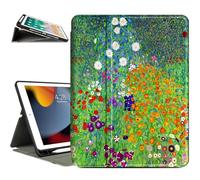 Vimorco for iPad 9th Generation Case, for iPad 7th/8th Generation Case for iPad 10.2 CaseCover, Auto Sleep/Wake, for iPad Cover 9th Generation Multi-Angle View, Flower Garden