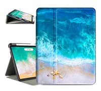 Vimorco for iPad Air 11 Inch Case, for iPad Air 5th/4th Generation Cover 10.9-inch, for iPad Pro 11 Inch Case 4th/3rd/2nd/1st Generation, Pencil Holder/4 Viewing Stands/Typing Stand/Slim, Ocean Beach