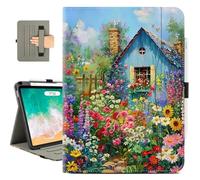 Vimorco for iPad Air 11 Inch Case M3/M2 2025/2024, for iPad Air 5th/4th Generation Cases 10.9-inch,for iPad Pro 11 Inch Case 4th/3rd/2nd/1st Generation Pencil Holder/Hand Strap/Pocket, Flower Cottage