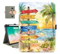 Vimorco for iPad Air 11 Inch Case M3/M2 2025/2024, for iPad Air 5th/4th Generation Cases 10.9-inch, for iPad Pro 11 Inch Case 4th/3rd/2nd/1st Generation Pencil Holder/Hand Strap/Pocket, Beach Path