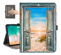 Vimorco for iPad Air M3/M2 11 Inch Case 2025/2024,for iPad Air 5th/4th Generation Cover 10.9-inch, for iPad Pro 11 Inch Case 4th/3rd/2nd/1st Generation Pencil Holder/Hand Strap/Pocket, Door Beach