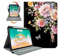 Vimorco for iPad Air M4/M3/M2 11 Inch Case 2026,for iPad Air 5th/4th Gen Cases 10.9-inch,for iPad Pro 11 Inch Case 4th/3rd/2nd/1st Generation 360 Degree Rotating Pencil Holder 4 Viewing Angles, Flower