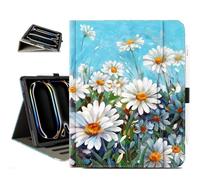 Vimorco for iPad Pro 13 Inch Case, for iPad Air 13 Inch Case, Fit for iPad Pro 12.9 Cases 6th/5th/4th/3th Generation 5 Stand Angles/Typing Stand/Pencil Holder/Card Pockets, White Daisy Flowe