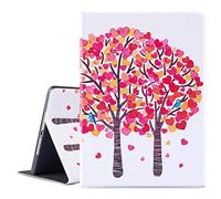 Vimorco Premium Leather iPad Case for Air, Air 2, 9.7 Inch 2017/2018, 5th/6th Gen - Adjustable Stand With Smart Auto Wake/Sleep, Love Tree Pattern