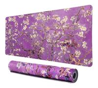 Vimorco Waterproof Desk Pad, XXL Large Mouse Extended Gaming Mousepad with Anti-Slip Rubber Base,Computer Laptop Keyboard Mouse Mat for Women Girls Work,Game,Office,31.5 x 15.7 inch,Purple Flowers