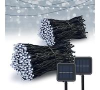 Vimorg Solar String Lights Outdoor, 2 Pack 79FT 200 LED Waterproof Solar Christmas Lights with 8 Lighting Modes for Tree Yard Garden Party Xmas Decorations