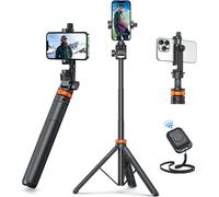 Vimose Newest 62" Phone Tripod, Tripod for iPhone & Selfie Stick Tripod with Re