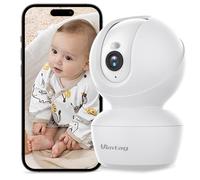 Vimtag Pet Cameras with App, Indoor Security Camera for Baby Cat Puppy, 360° Pan/Tilt Smart Tracking Cam, Night Vision, Motion/Sound Detection, 2-Way Talk, 1080P Puppy Camera Support Alexa