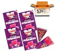 Vimto Ezzy Freezy Pyramids Bulk Pack of Fruit Flavoured Ice Lollies - Refreshing Frozen Multipack Freezer Sweets, Treats for Kids & Adults (4 Packs)