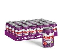 Vimto Original Real Fruit Juice, Blackcurrant, Grape, Raspberry, Fizzy Fruity Soft Drink Multipack Cans 24 X 330Ml